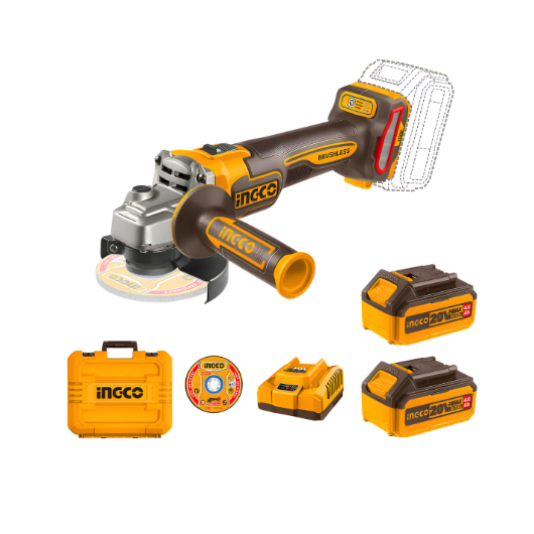 Amoladora Angular Inalámbrica Ingco 20V Brushless – Industrial - Image 4
